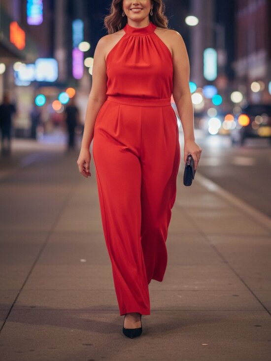 Jason Wu Pants - NWT Jason Wu Halter Neck Wide Leg Jumpsuit Glamoratti Evening Plus Party Chic
